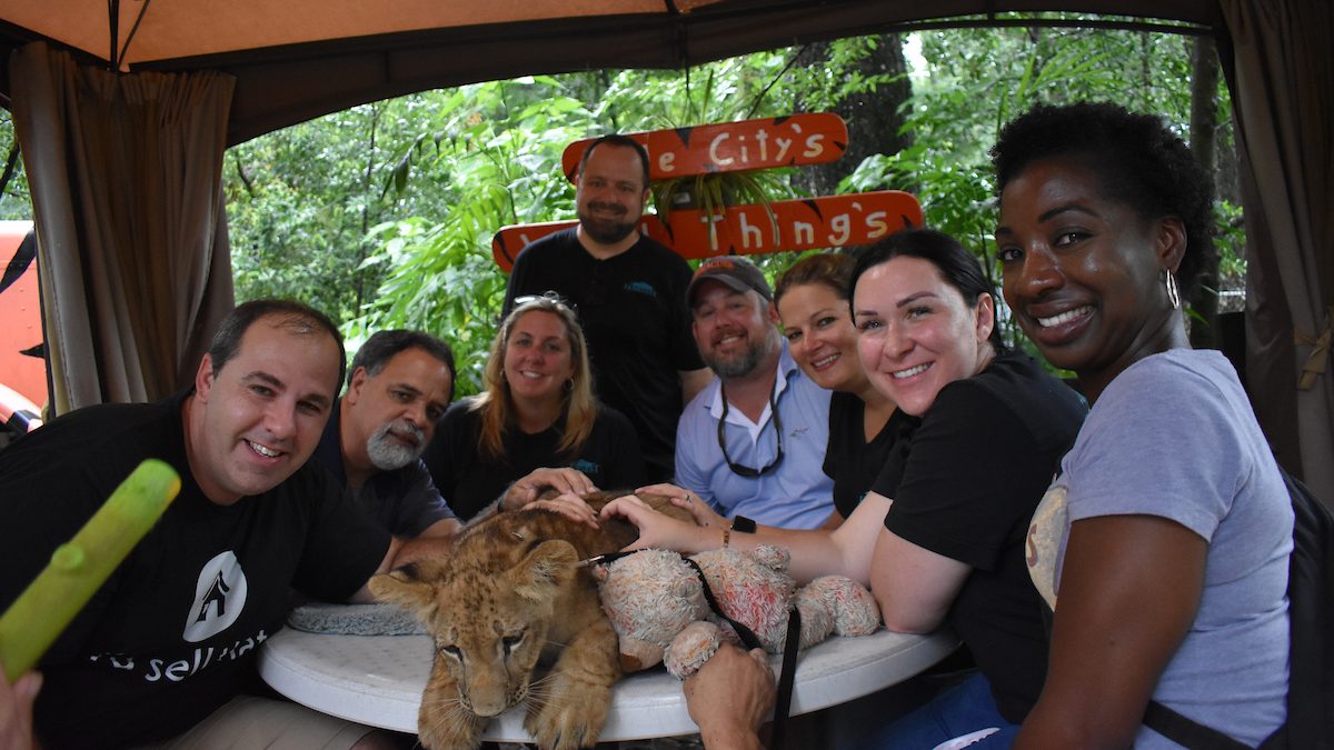 erica Diaz team outing wild things zoo lion cub