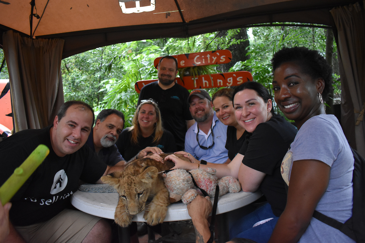 erica Diaz team outing wild things zoo lion cub