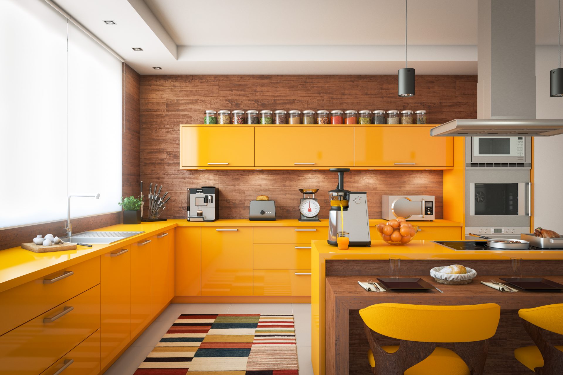 colorful kitchens