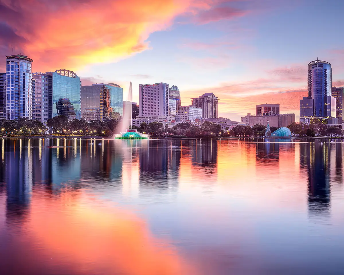 Homes in an Orlando, Florida neighborhood
