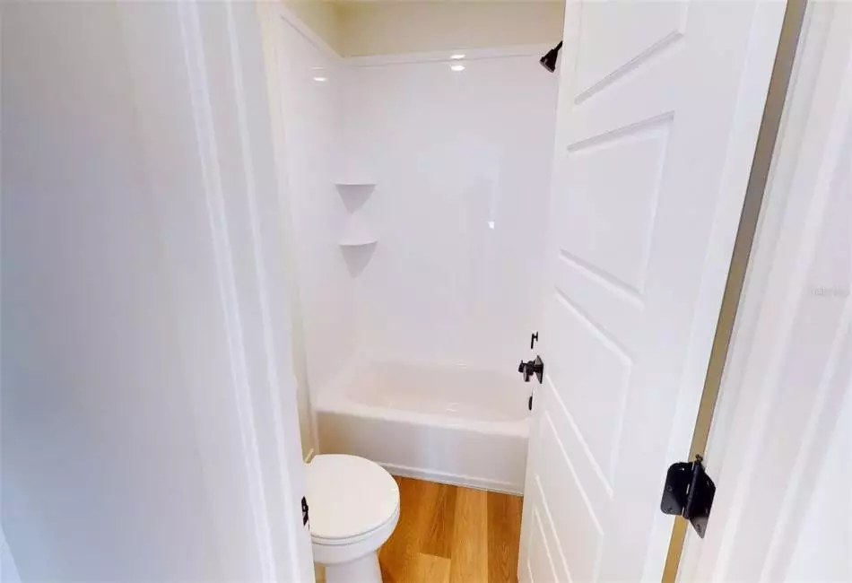 2nd Floor Bathroom. Options and finishes shown are subject to change.  Confirm with builder.