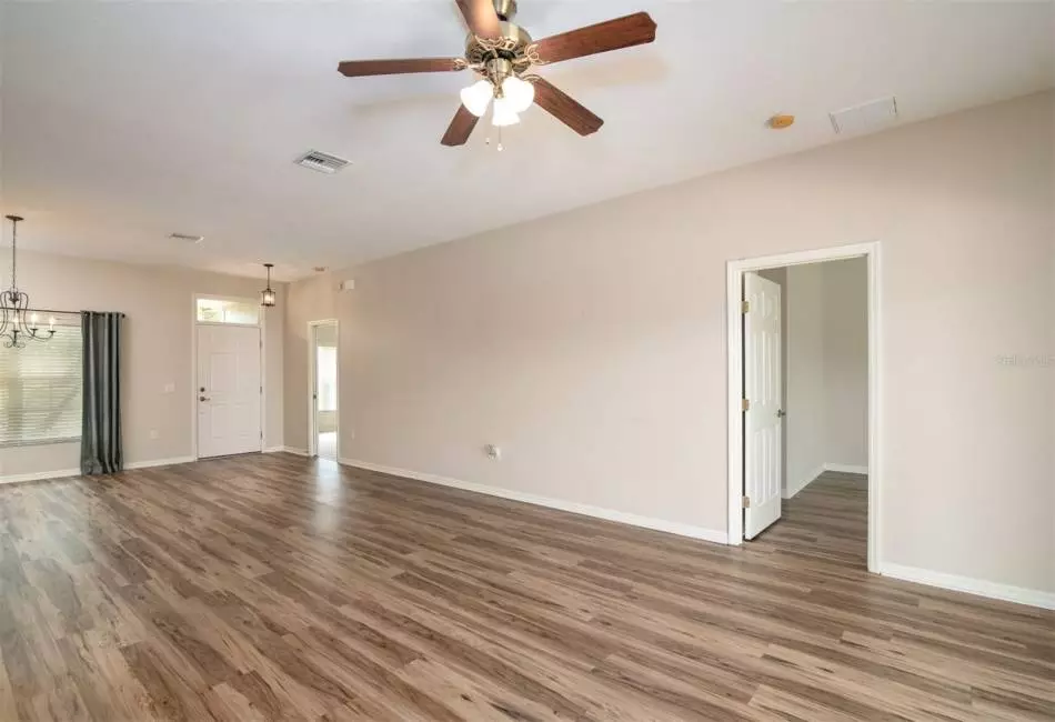Living Room with entrance to Master Bedroom