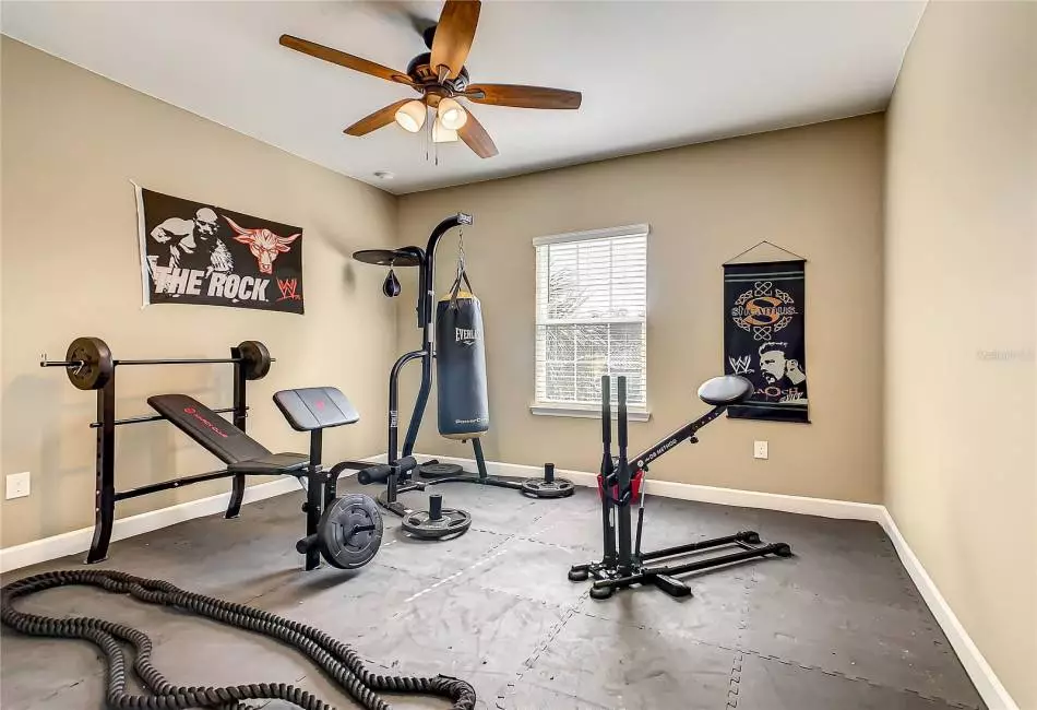 Bedroom 2 used as a home gym