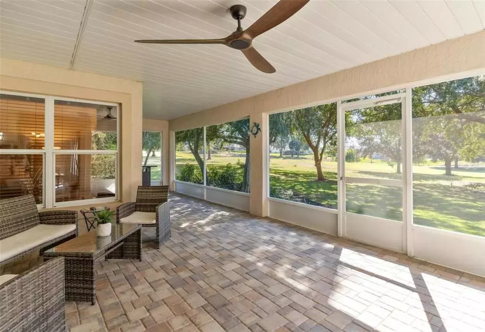 Screen-in Back Porch with Golf Course Views!