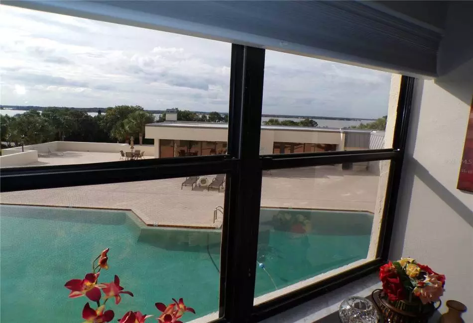 Window view of pool