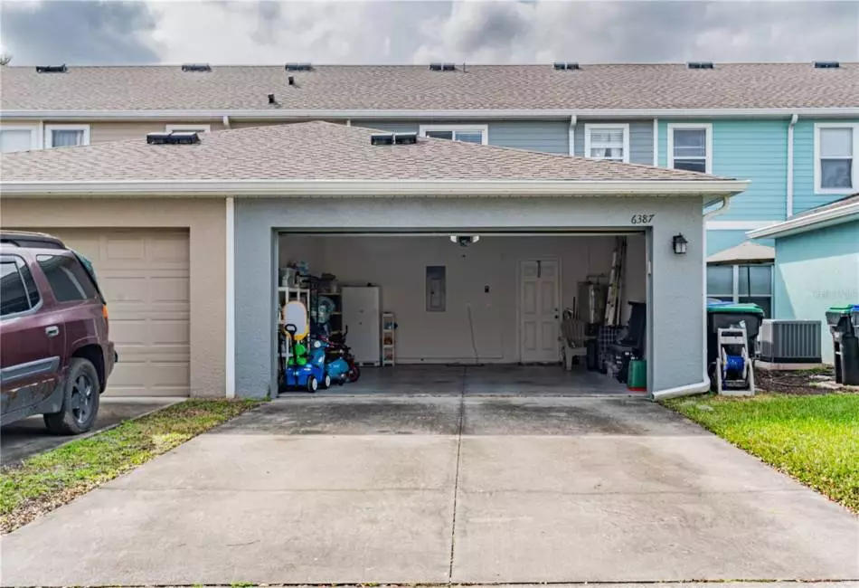 2 Car garage with space for 2 cars in the driveway