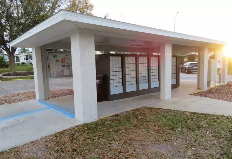 Community mailbox at amenities center