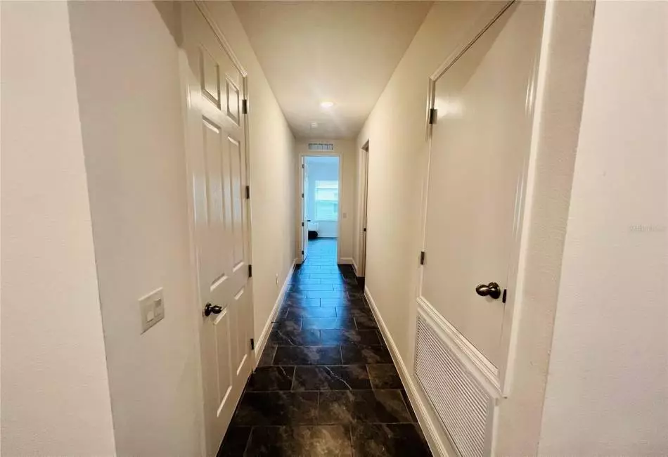 Hallway to Garage, Laundry and Room #3