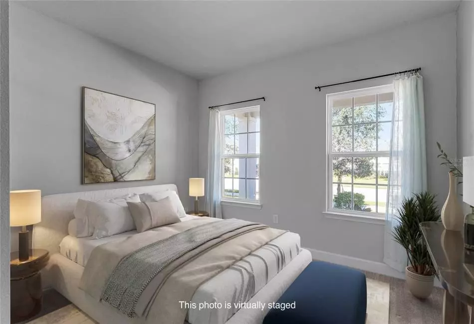 Virtually staged front bedroom 1