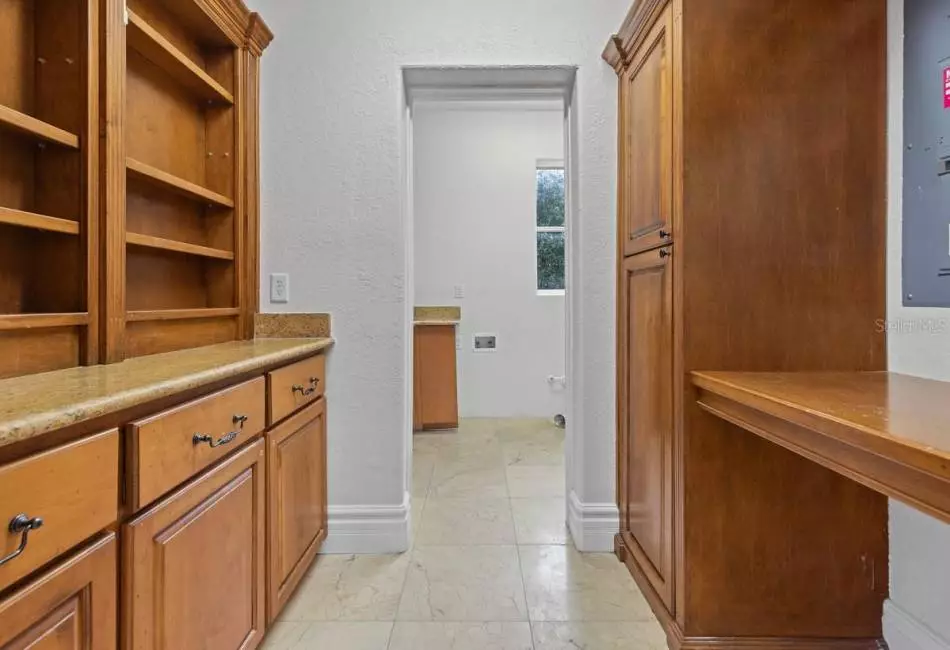 Pantry into laundry room