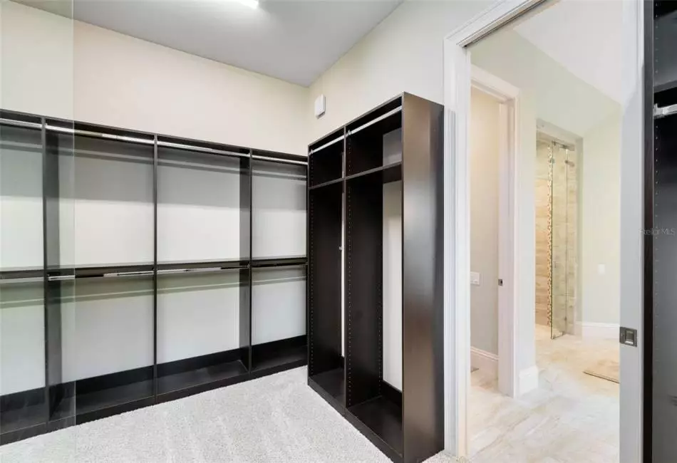 The walk-in closet off the master bath feature plenty of space for your clothes, shoes and accessories.