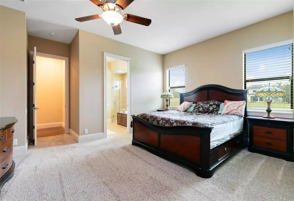 This first floor guest bedroom could easily be used as a secondary mastery.