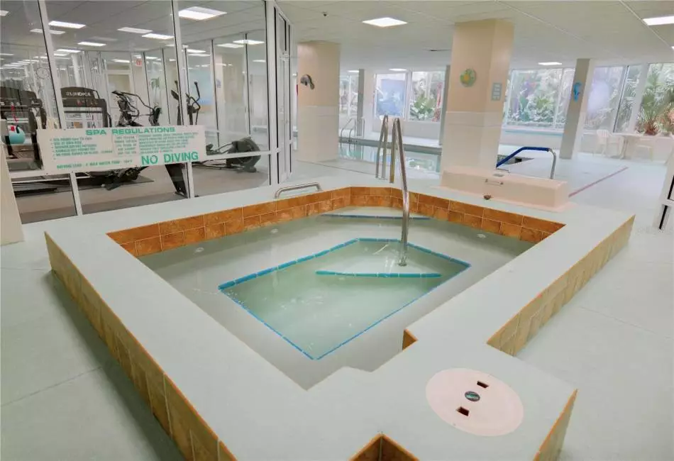 Inside pool/hotub