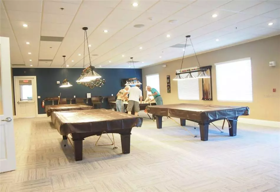 Billiard room in east wing
