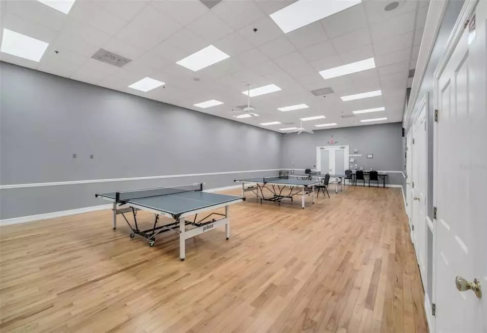 Exercise room and ping pong