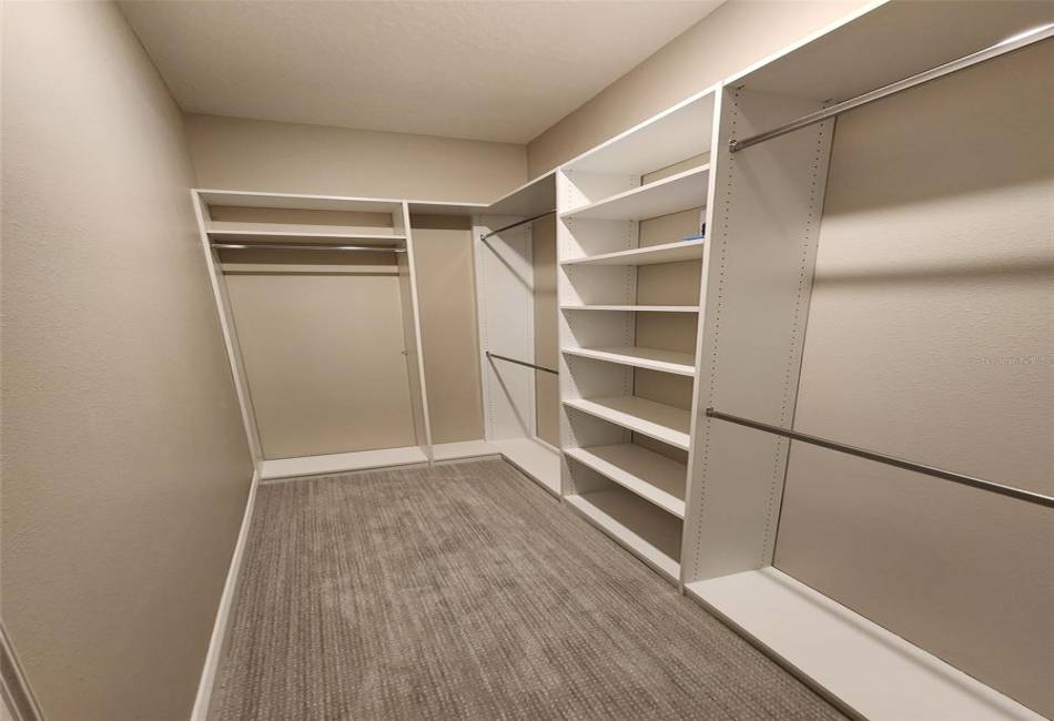 His walk-in closet