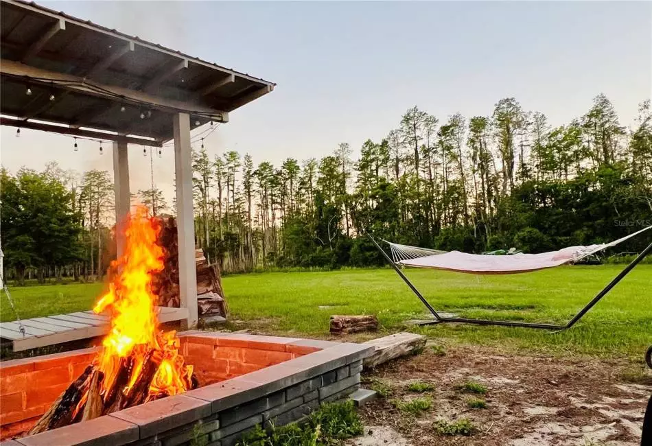 Outdoor firepit area