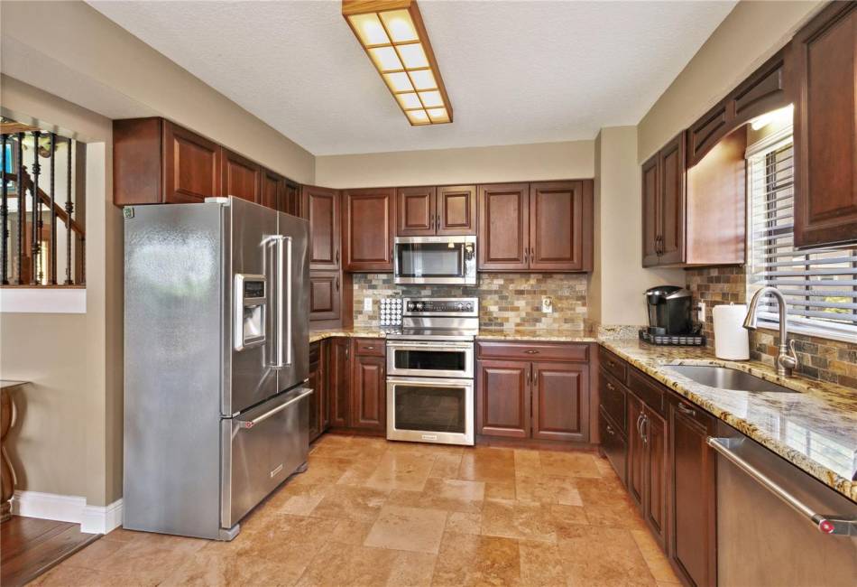 Spacious Kitchen with Stainless Steel Appliances