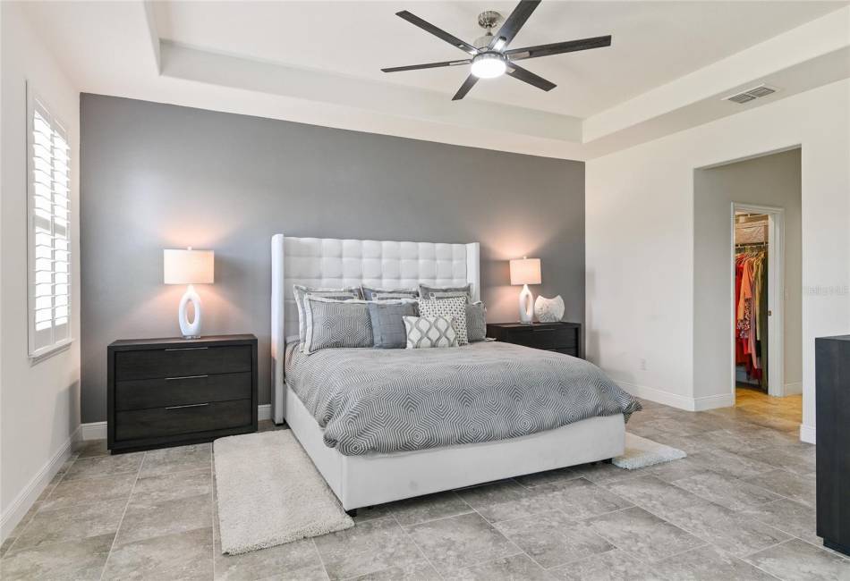 Spacious Master Suite with two walk-in closets