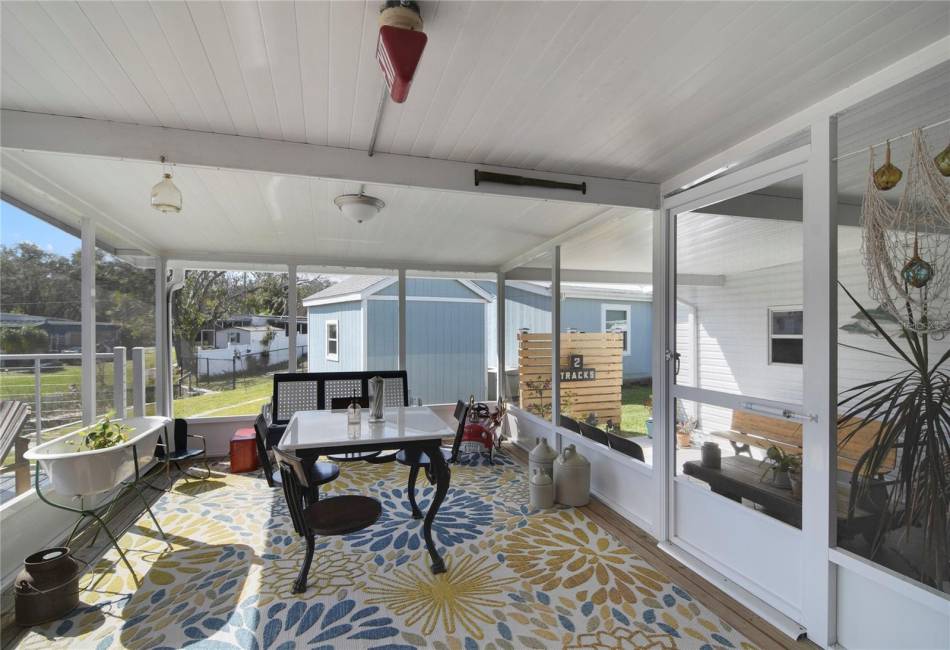 Walk through the french doors from the family room out to your own piece of paradise, screened lanai