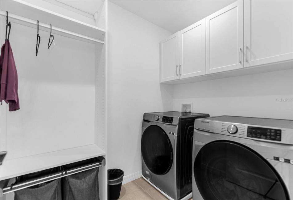 Upstairs Laundry Room w/ Build-Ins