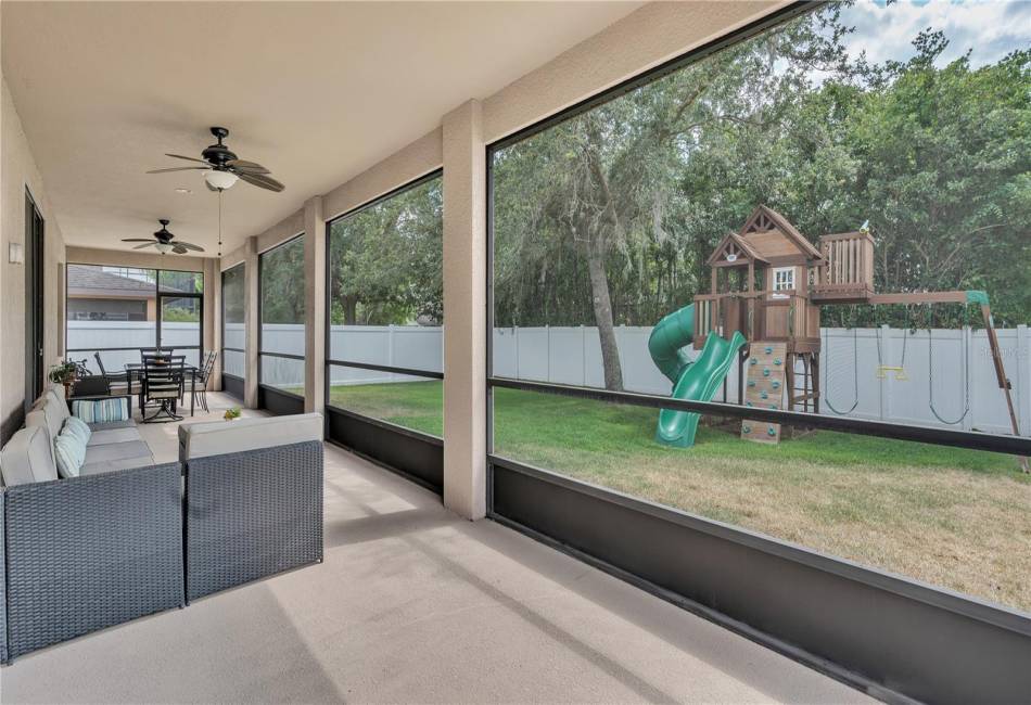 Oversized Screened and Covered Back Porch