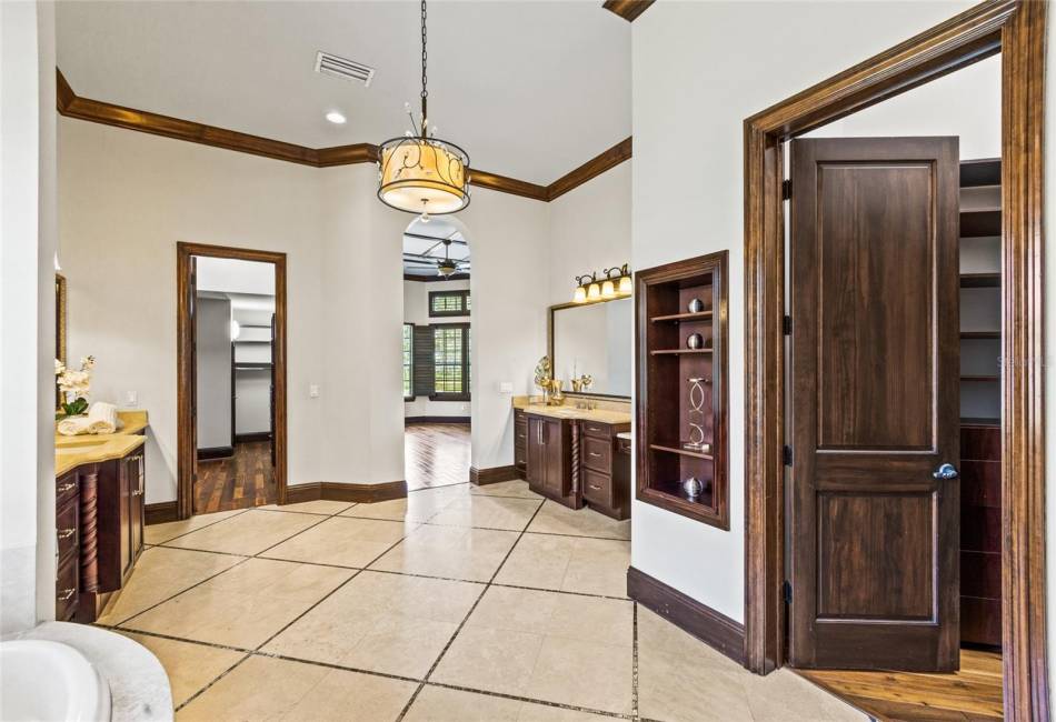 Luxurious Vanity area has plenty of space!